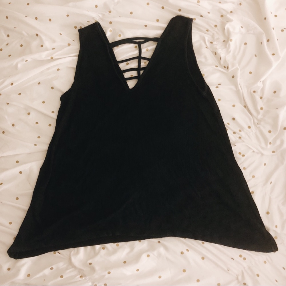 Navy American Eagle Ribbed Top